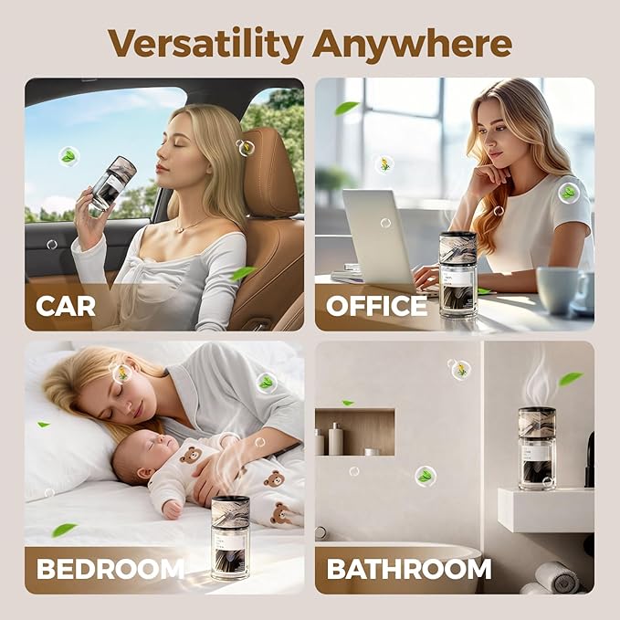 BEBAS Car Air Freshener Diffuser, Cologne Scent Essential Oil Car Diffuser, Long Lasting Automotive Air Fresheners Perfume, 160ml Car Fragrance Armotherpy Bottle for Men Women(1 Pack, Cologne)