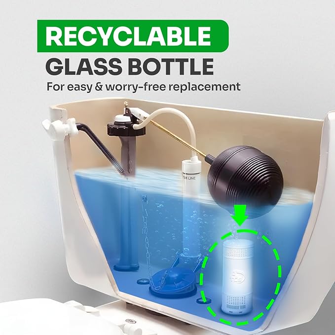 MGICAN Patented Automatic Toilet Cleaning System(ATCS) | Non-Toxic | Bleach Free & Long-Lasting | In Tank Toilet Bowl Cleaner | Cleans & Removes Stains in Every Flush| UL-Certified, 2 Pack