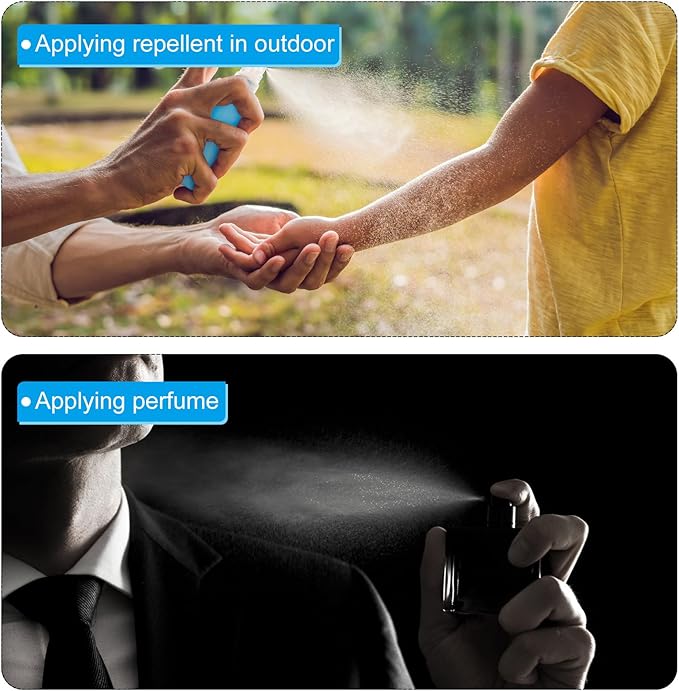 PATIKIL 32oz Glass Spray Bottles, 2pcs Nozzle Leak Proof Empty Water Mist Stream Sprayer for Cleaning Solutions Plants Hair, Clear Black