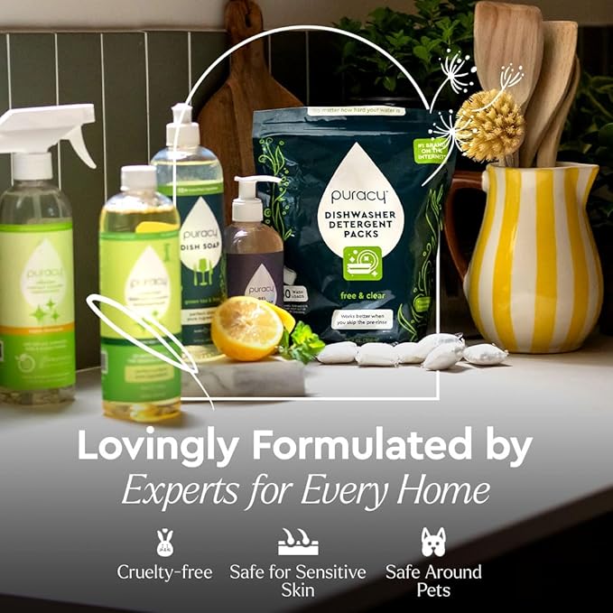 Puracy 25oz Instant Spot Remover & Fabric Stain Remover - Cleaning Spray, Stain Spray - Car Cleaner - Carpet Stain Remover, Carpet Spot Cleaner, Carpet Cleaning Solution, Free & Clear, 25 Fl Oz