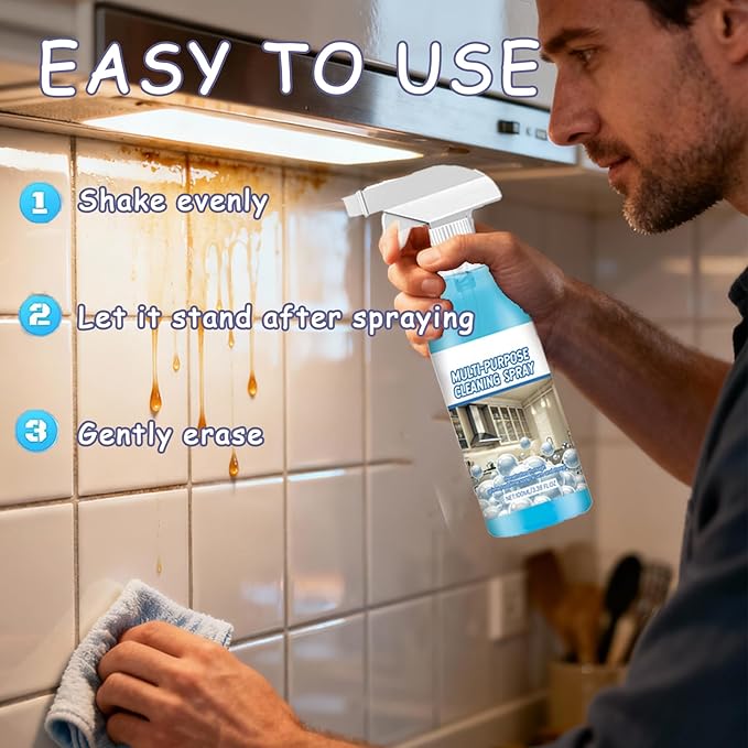 Spray Splash Cleaner, 2026 Upgraded Splash Spray All Purpose Cleaner, Multi-Purpose Handheld Degreaser, Foam Sprays Cleaners for Stove, Oven, Kitchenware (2)