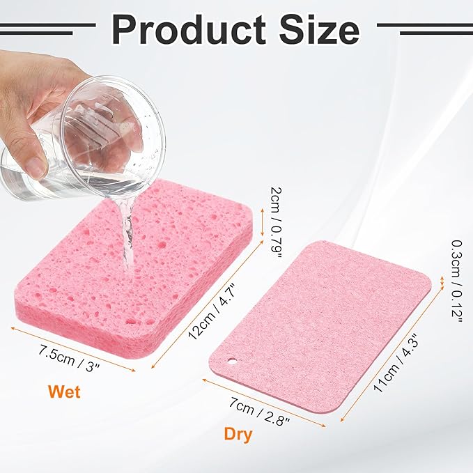 HARFINGTON 20pcs Kitchen Sponges Compressed Non-Scratch Scrub Sponge Dual Sided Cleaning Sponges for Household Use for Kitchen Household Bathroom