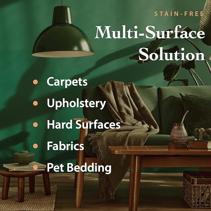 The Ecology Works Solution - Plant-Based Dog & Cat Dander Remover Spray and Dust Mite Waste Reducer for Relief from Allergies - For Cleaning Home, Bedding, & Furniture Naturally