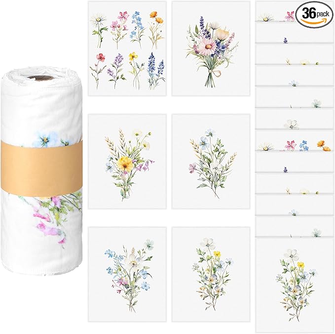 36 Pack Reusable Cleaning Cloths Washable Cotton Kitchen Towels for Home(Christian Style,Multicolor)