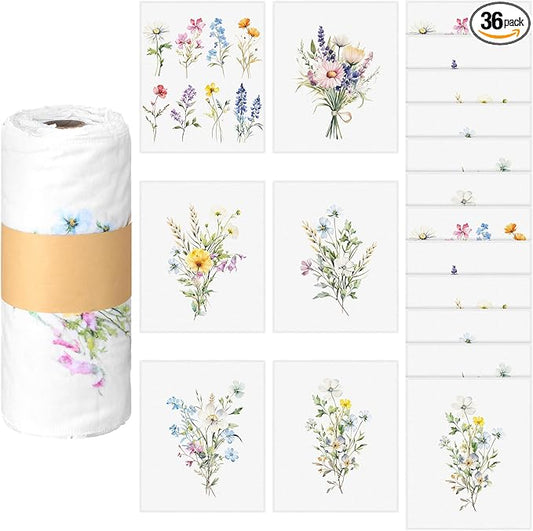 36 Pack Reusable Cleaning Cloths Washable Cotton Kitchen Towels for Home(Christian Style,Multicolor)