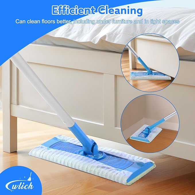 80PCS Dry Sweeping Cloths Pads Compatible with Swiffer Sweeper, Disposable Duster Refill, Non-Woven Mop Refills Pads for Floor Mopping, Wood Floors, Dust and Pet Hair Cleaning