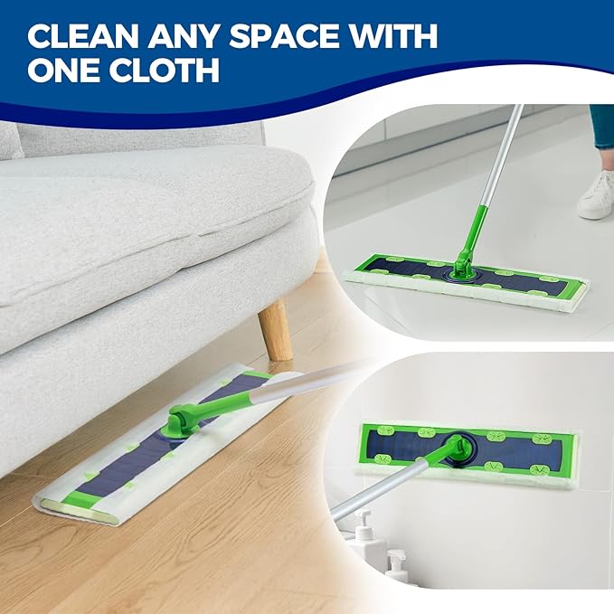 XL Dust Sweeping Cloths Dry Mop Pads for XL Sweeper Disposable X Large Floor Cleaning Mop Refills, 9.84x17.71 Inch, 80 Count