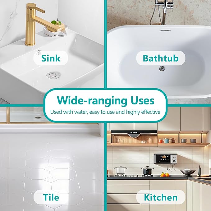 Toilet Bowl Cleaner Powder - Self-Activating Toilet Cleaner for Stubborn Stains & Limescale, Deep Cleaning Foam with Mint Fragrance, Safe Toilet Cleaning Supplies (4 Packs × 3 oz)