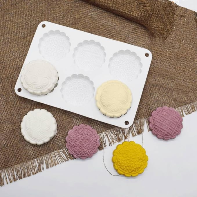 Silicone Mold for Cake DIY Baking Chocolate Eco-Friendly Cake Mold Candy Chocolate Cake Mould Baking DIY Kitchen Accessiories (Mooncake M_8.52 X5.8 X0.84 inch)