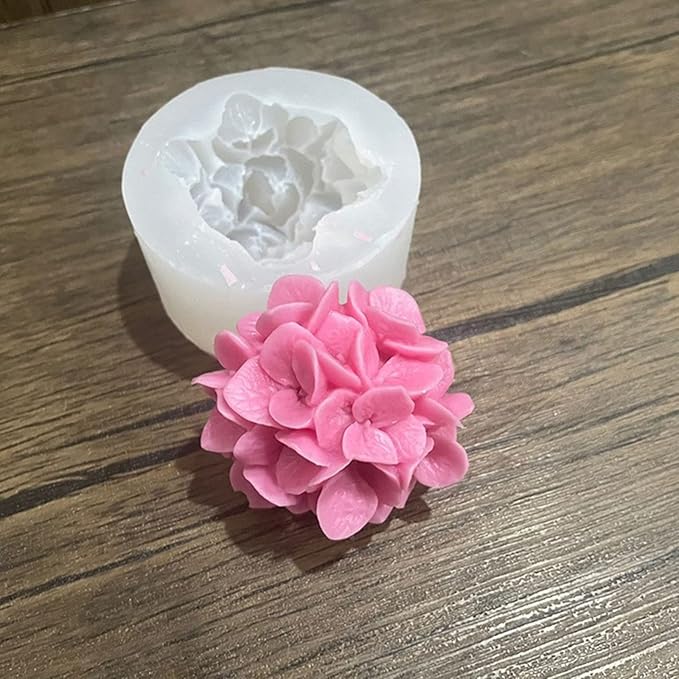 Hydrangea Flower Candle Soap Silicone Mold Fondant Chocolate Candy Cake Decorating Mould Resin Clay Baking Pastry Tools
