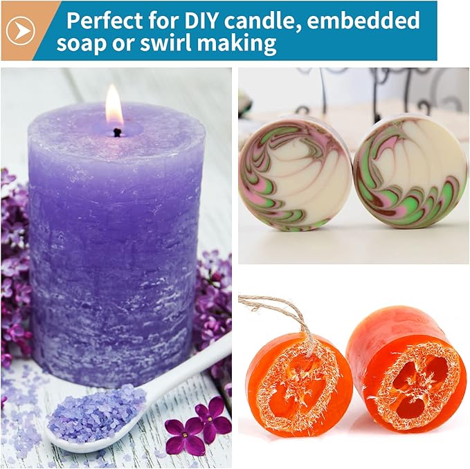 Tube Soap Mold with Clips, 1000ml Silicone Column Mould, Embed Soap Making Supplies for DIY Soap, Handmade Candle