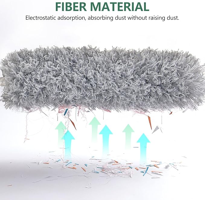 SetSail Dusters for Cleaning, 100-inch Extra-Long Cobweb Duster with Extension Pole, Bendable Microfiber Head & Cobweb Brush Washable Ceiling Fan Cleaner Duster Kit for High Ceilings, Corner