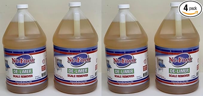 Nu-Foam De-Limer Lime Scale Remover- 1 Gallon- Pack of 2 (4, Gallon)