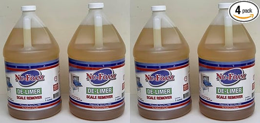Nu-Foam De-Limer Lime Scale Remover- 1 Gallon- Pack of 2 (4, Gallon)