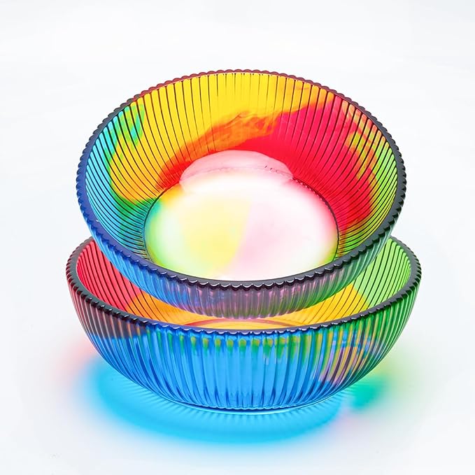 Large Resin Molds Silicone 10" 8'' Round Striped Deep Bowl Epoxy Resin Casting Mold 2 Pack Concrete Cement Mould for DIY Planter Jewelry Storage Container Makeup Organizer Candle Vessel Art Craft Mold