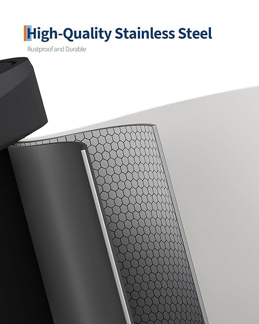 Garvee 21 Gallon / 80 Liter Metal Trash Can with Lid, Large Garbage Can for Kitchen, Rustproof Step-on Kitchen Metal Trash Bin with Liner Rim, Rear Handle, Soft Close Plastic Lid, White