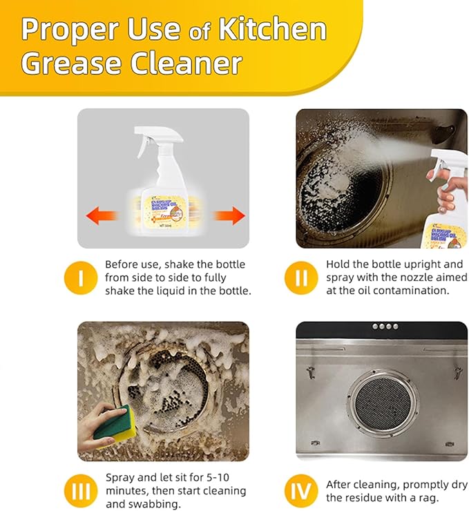 Liapu All Purpose Cleaner, Remove Stains Cleaning Spray, Lemon Breeze Scent Multipurpose Heavy Duty Degreaser, Kitchen Cleaning Supplies Removes Oil Stains On Microwave & Oven & Stove Top