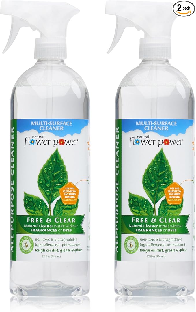 All-Purpose Cleaner Concentrate - Makes 32 Fl Oz Just Add Water - Multi-Surface Cleaning Spray, Non-Toxic, No Harsh Fumes or Chemicals, Child & Pet Safe - Free & Clear (Unscented)