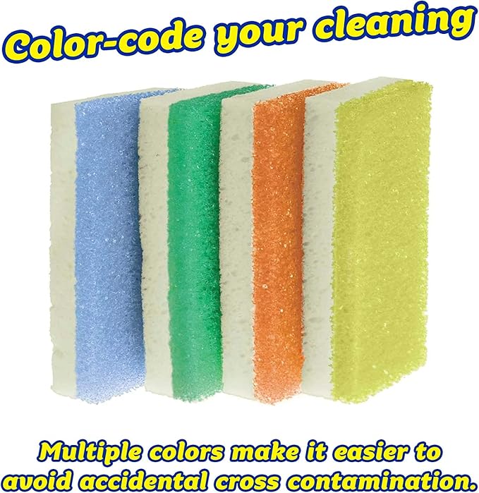 Scrub Daddy Extra Large Sponge Daddy - Bulk Kitchen Sponges for Cleaning Different Rooms & Surfaces - Dual-Sided Dish Scrubber with FlexTexture Foam (18 Count)
