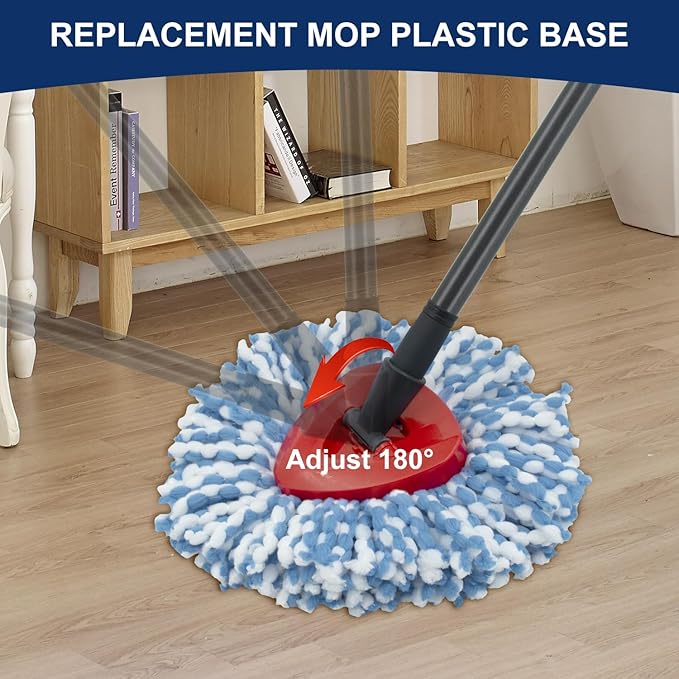 Spin Mop Replacement Head Base Compatible with Ocedar RinseClean 2 Tank System Only Spin Mop Heads Base Replacement for O Cedar Mop Replace Head, Rotating Mop Base for EasyWring RinseClean Spin Mop