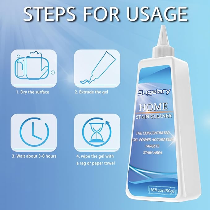 Sugelary Household Cleaner for Washing Machine, Refrigerator Strips, Grout Cleaner Best for Home Sink, Kitchen, Showers (16 Fl oz)