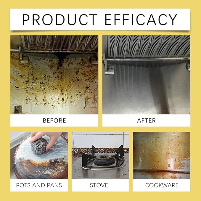 Kitchen Heavy Oil Cleaner - All-Purpose Stain Cleaner, Heavy Duty Degreaser Cleaner Spray for Stubborn Oil Stains for Kitchen Bathroom Surfaces, 2PCS