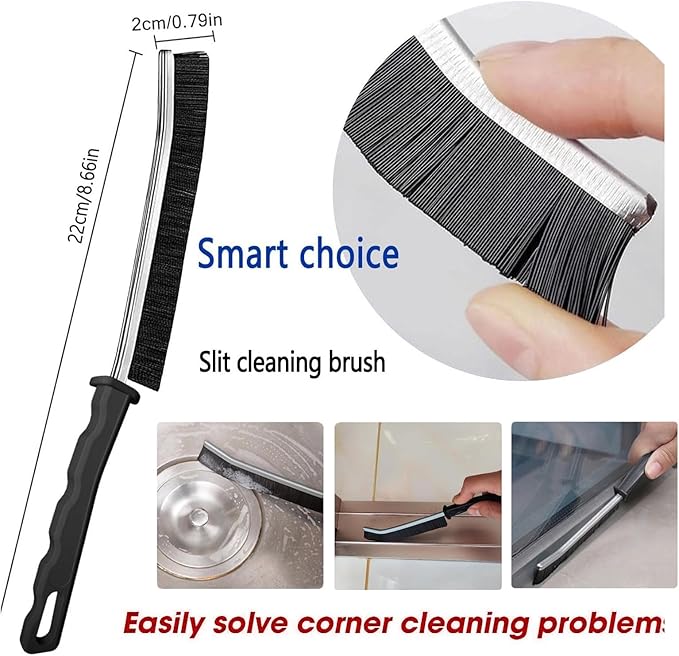 Crevice Cleaning Brush,6Pack Small Cleaning Brushes Grout Cleaner Brush Toilet Brush Scrub Brush for Shower Tile Skinny Gap Cleaning Tools for Household Use Bathroom Kitchen
