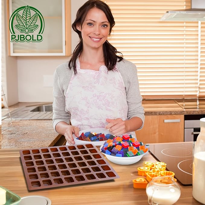 Square Brownie Bite Silicone Mold - Half Sheet