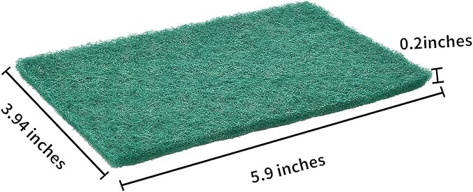 Jetec Scrub Pads Scouring Pads Sponge Dish Scrubber Scouring Cleaning Non Scratch for Kitchen Dishes Cleaning(Green,40 Pieces)