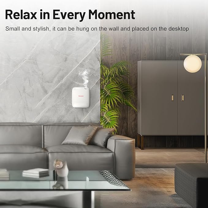 Battery-Powered Air Freshener Waterless Essential Oil Diffuser – 150mL Capacity, Smart Scent Diffuser for Rooms,Office & Commercial Use, Covers Up to 2000 sq.ft.Aromatherapy Scent Diffuser