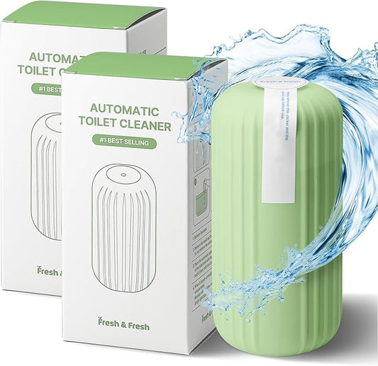 Fresh & Fresh Automatic Toilet Bowl Cleaners (Forest Green) - 2 Bottles(UPTO 2500 FLUSHES/Bottle), Commercial and Residential Toilet Cleaner 3-4 MONTH Lasting Toilet Bowl Cleaner Bottle