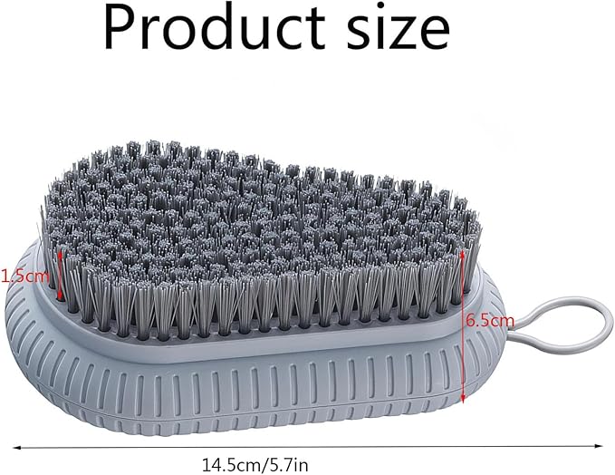 2pcs Carpet Cleaning Brush,Laundry Brush for Stains on Clothes, Scrub Brushes for Cleaning,Laundry Scrub Brushes for Clean Carpet,Clothes,Shoes,Tile etc (Grey+Blue)