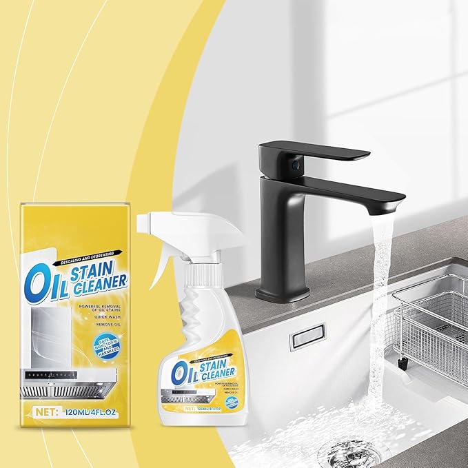 Kitchen Heavy Oil Cleaner - All-Purpose Stain Cleaner, Heavy Duty Degreaser Cleaner Spray for Stubborn Oil Stains for Kitchen Bathroom Surfaces, 2PCS