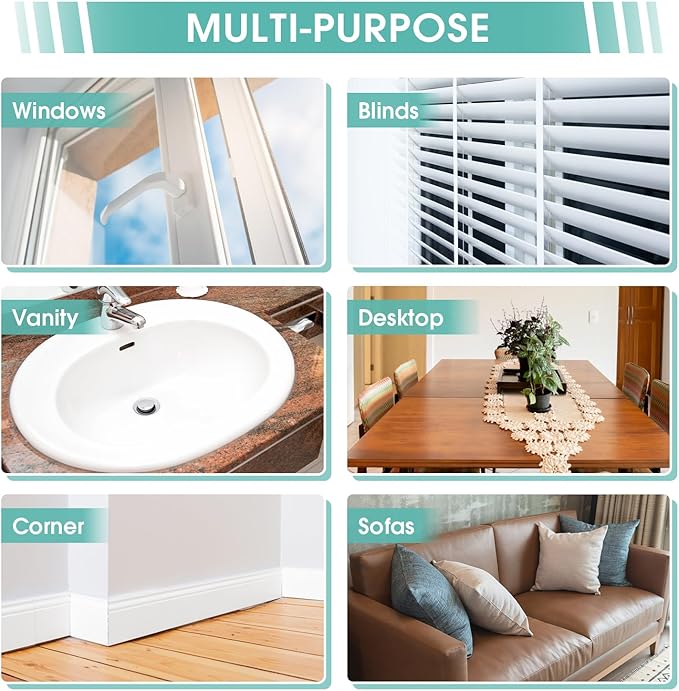 Damp Dusting Sponge Duster, 2 Pack Grey Dust Cleaning Sponge, Reusable Household Cleaning Sponge Tool for Blinds, floorboards, Fan Blades, Vents, Glass, Railings, Mirrors