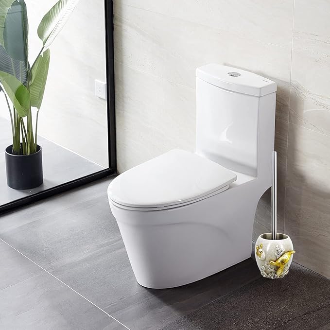 YHHRESINKING 6-inch Sea Turtle Toilet Brush Holder - Loyal Gold Resin Mother & Baby Design, Ocean Theme Bathroom Organizer