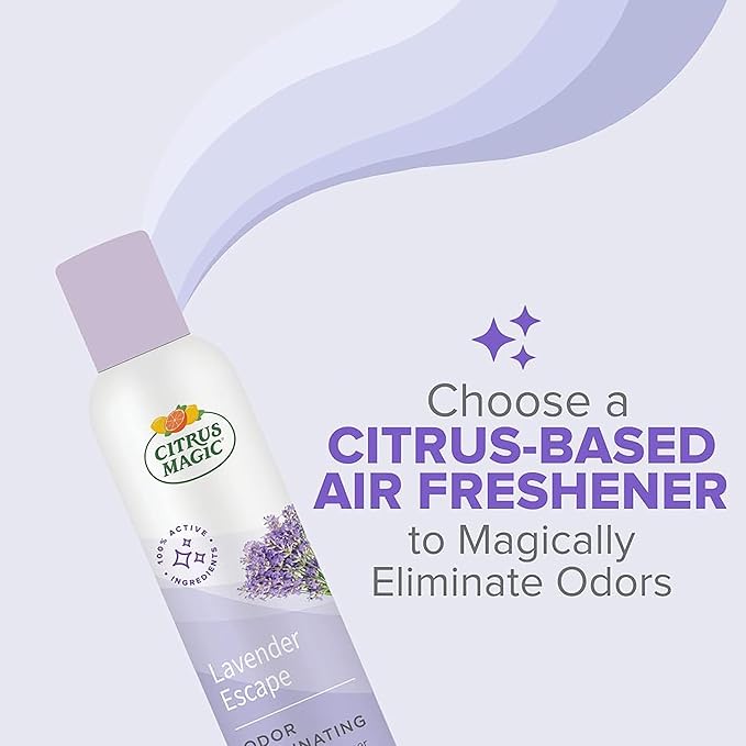 Citrus Magic Odor Eliminating Air Freshener Spray, Lavender Escape, 3-Ounce, Pack of 3