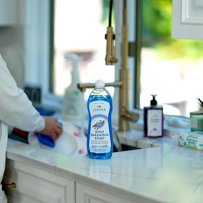 Dish Soap, Juniper Scent, Liquid Dish Washing Soap Squeeze Bottle 25 Fl Oz (Pack of 1)