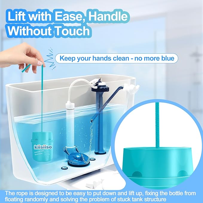 KIISIISO Toilet Bowl Cleaners, Septic-Safe Automatic Toilet Cleaner Bottles, Sustained-Release Toilet Tank Cleaners For Against Tough Stains, Long-Lasting Deep Cleaning & Freshness-2 Packs
