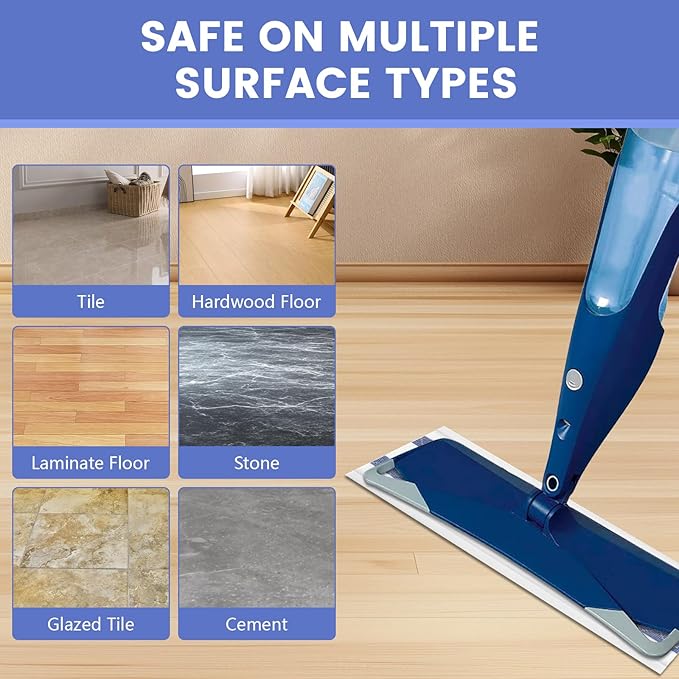 60 Pack Disposable Microfiber Cleaning Pads for Bona Mop | Heavy-Duty Replacement Pads Compatible with 15-18 inch Spray Flat Mops | Multi-Surface Hardwood Floor Cleaner Pad Refills