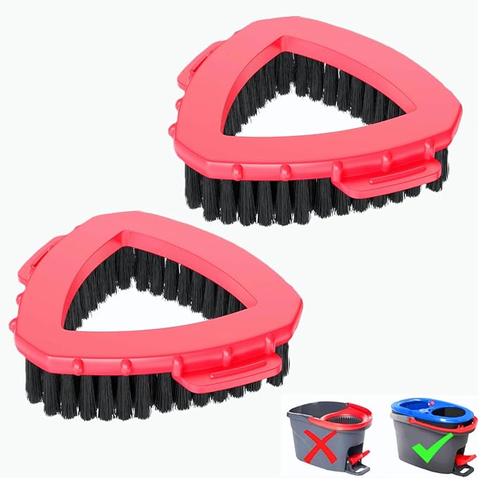 2 Pack Spin mop Replacement Head, Spin mop Scrub Brush,Microfiber Mop Refills, Easy to Replace,for Bathroom,Kitchen,Tub and Tile,Easy Cleaning,Suitable for Ocedar RinseClean 2-Tank System Spin Mop (C)