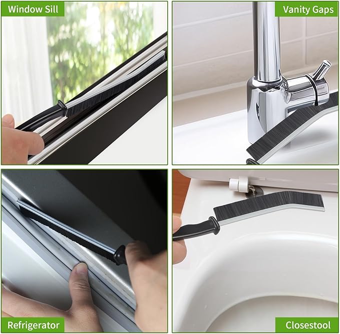 Crevice Cleaning Brush,12 Pcs Cleaning Supplies Cleaning Brush Tools,Hard Bristle Cleaning Brushes for Household Use Bathroom Tiles Kitchen Corner,Sink,Teapot, Bottle,Blender Practical and Durable