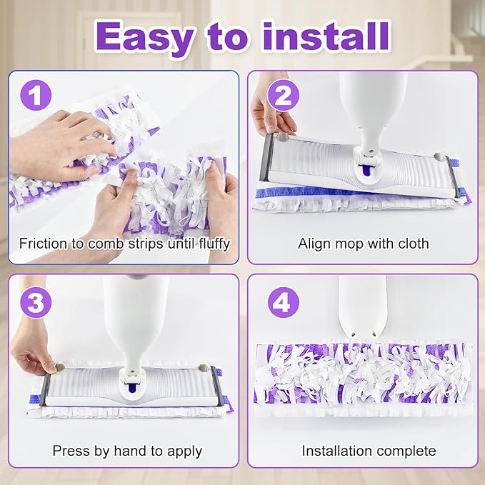 30 Pack Valuable Disposable Mopping Pad Refills Compatible with Swiffer PowerMop, Power Mop Refill Pads Replacements for Swiffer Power Mop Spray Mop Dry&Wet Pads Refills for Multi-Surface Floor Clean