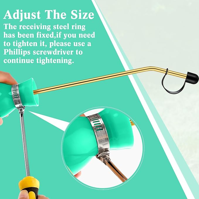 Boao Diatomaceous Earth Powder Duster Bulb Duster Sprayer 3.5 oz with Long Copper Garden Powder Applicator Dispenser for Organic Gardening Agricultural Supplies(Light Green)