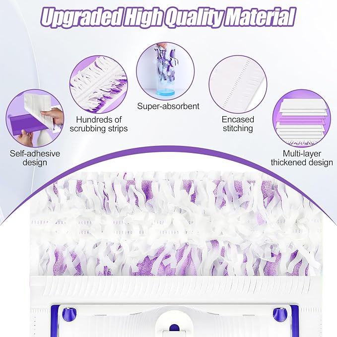 25 Count Disposable Power Mop Pads Compatible with Swiffer PowerMop, Multi-Surface Mopping Pad Refills for Floor Cleaning
