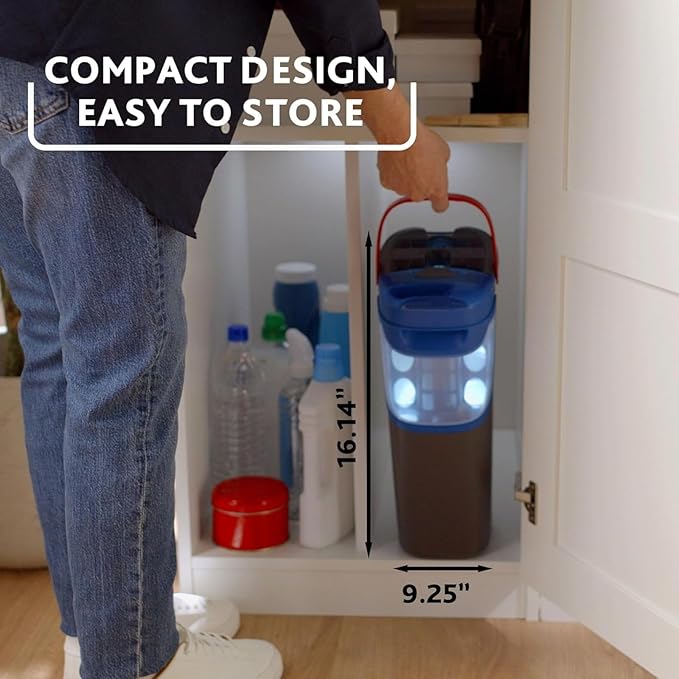 O-Cedar H2prO Flat Mop System with 1 Mop Head Refill | Quick Cleaning Tool | Clean with Clean Water | Machine Washable Reusable Microfiber Mop Pad | Safe on Wood Floors, Vinyl, Tile, Baseboards, Walls