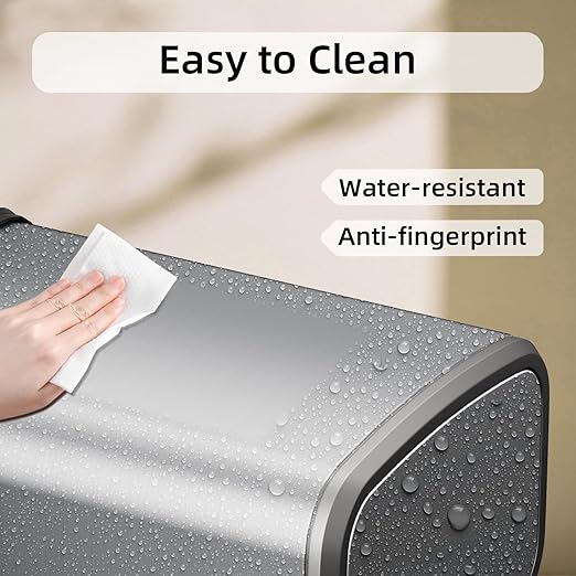 8L/2.1 Gal Small Bathroom Trash Can with Lid, Swing-Top Rectangular Waste Bin, Stainless Steel Garbage Can for Home, Office, Toilet, Bedroom, Living Room (Silver)