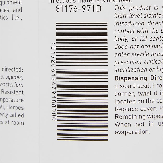 McKesson Germicidal Wipes [1920 Count] Disinfecting Wipes, Alcohol Cleaning Disinfectant Wipes, Hospital Grade Multi-Surface Wipes, 160 Wipes, 12 Pack