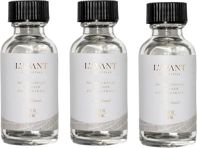 L'AVANT Collective Multipurpose Surface Cleaner Refill (Pack 3) | Provides a Powerful Clean to Remove Grease & Grime | Ambre Santal 3 x 1oz