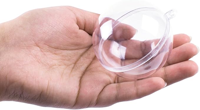 Super Z Outlet Clear Plastic Acrylic Bath Bomb Mold Shells Molding Balls Kit (60mm, 12 Pack)