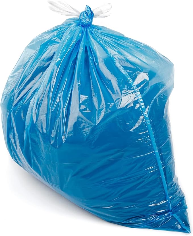 Ultrasac 10 Gallon 0.9 MIL Blue Drawstring Trash Bags - 16.5" x 28.5" - Pack of 648 - Fits simplehuman D